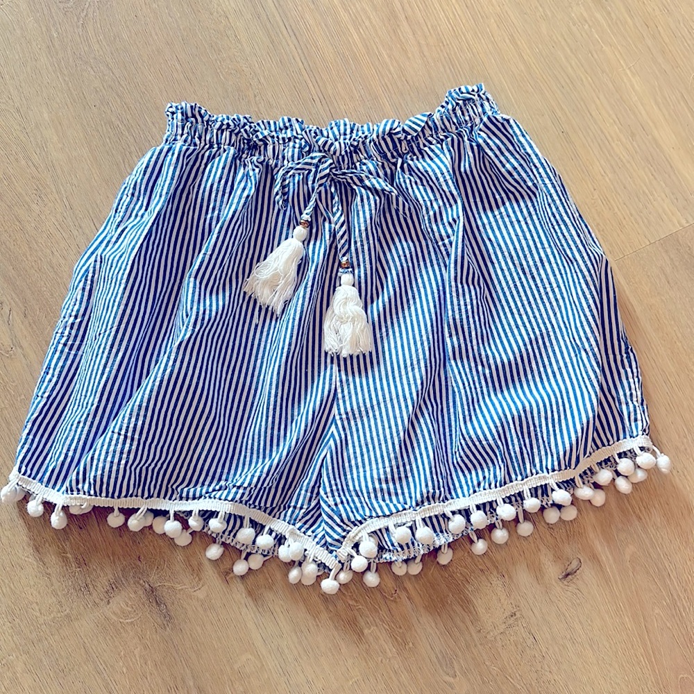 Blue & White pin stripe shorts